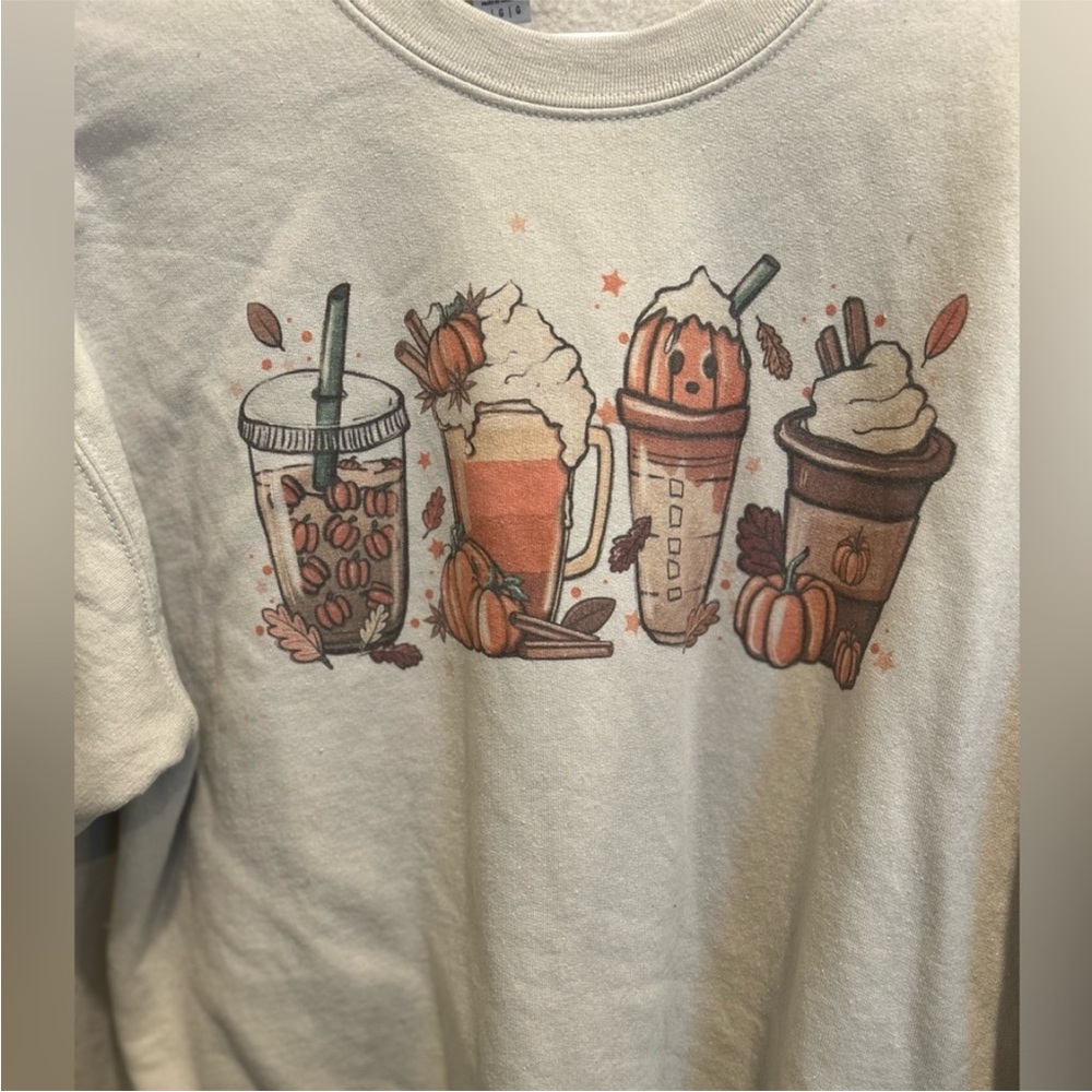 Fall Gildan Pumpkin Spice Fall Pullover Crewneck … - image 3